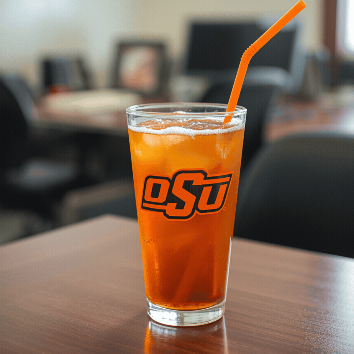 Orange colored drink