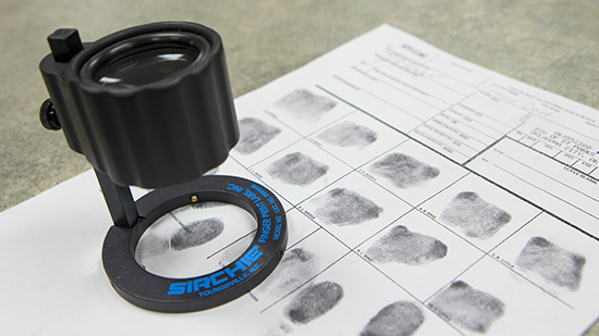 Finger Print Card and Magnifier