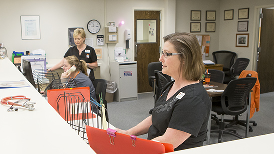 Nurse Administrator At Desk