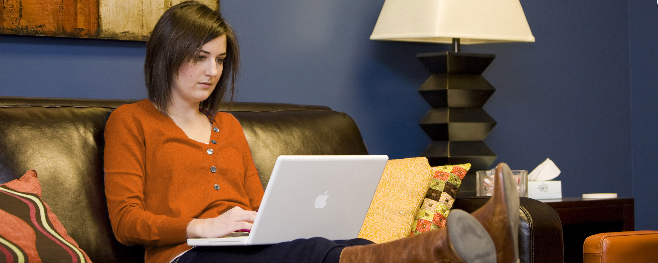 student using computer