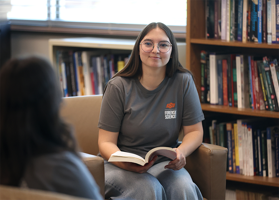 Forensic Science Psychology Forensic sciences student, Sophie McPeek at the OSU Center for Health Sciences.