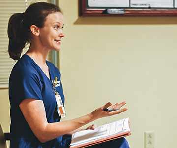 Dietitian in consultation